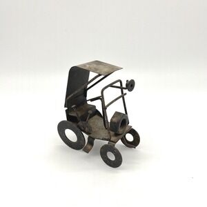Vintage Rustic Metal Art Sculpture Model T Car Figurine Folk Art Decor‎